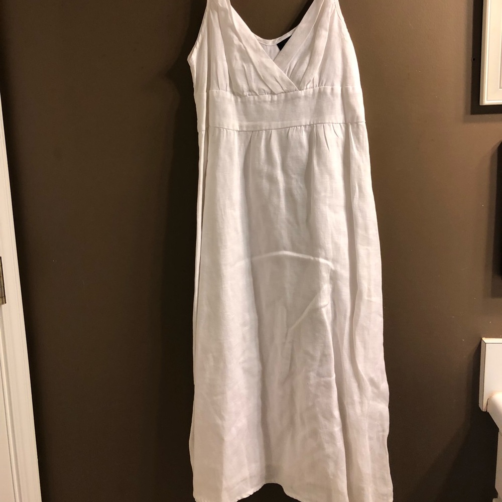Mid length white dress